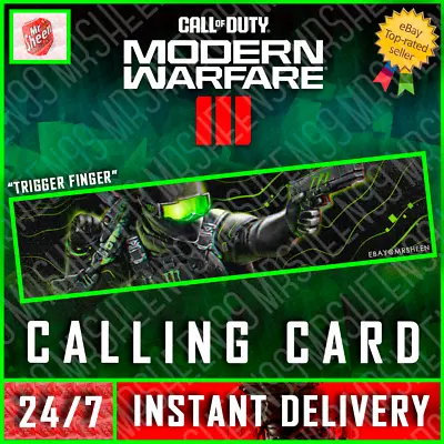 Call Of Duty Modern Warfare 3 - Trigger Finger Calling Card CoD MW3 Exclusive • £9.99