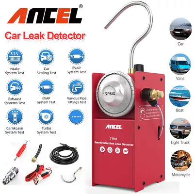 S100 For Vacuum Pipe Fuel Leak Diagnostic Car Leak Detector EVAP Smoke Machine • £64.99