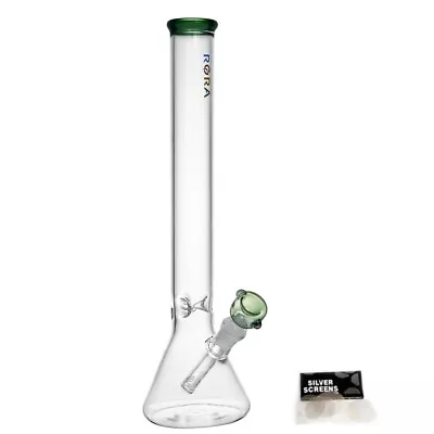 RORA 16in Heavy Thick Glass Bong Heavy Bong Clear Hookah Water Pipe 14mm Bowl • $29.99