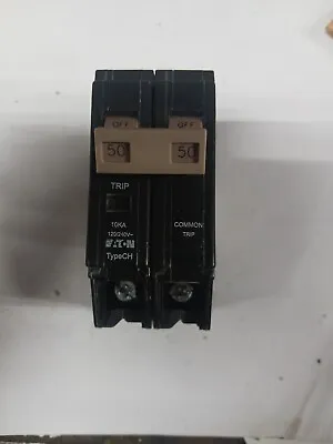 Cutler-Hammer CH250 CHF250 50Amp 2Pole Clip In CH Style Circuit Breaker New • $22