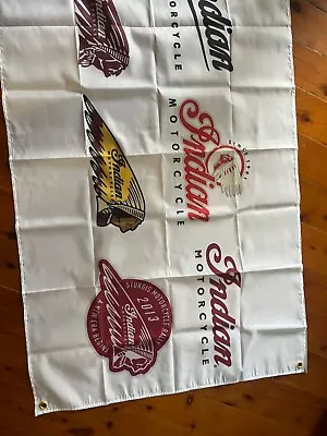 Indian Motorcycle Logo Man Cave Banner Flag Motor Bike  Home Decor Wall Hanging  • $44