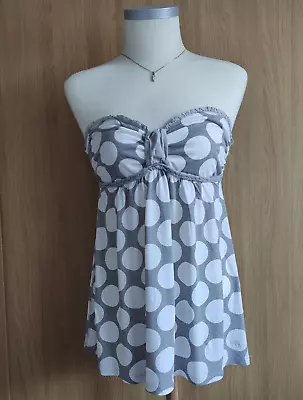 Abercrombie & Fitch Women Strapless Polka Dot Top Size M (UK 10) • £5.99