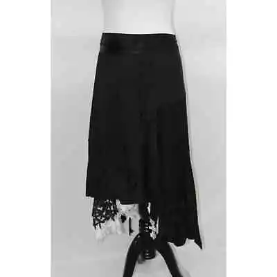 MARITHE & FRANCOIS GIRBAUD Sz 30 US 10/12 IT 46 Made In Italy Black Y2K Skirt • $98