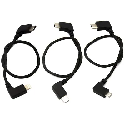 $26.20 • Buy 3pcs Remote Controller Cables USB C/Lightning/Micro For DJI Mavic 3/Air2S Mini 2