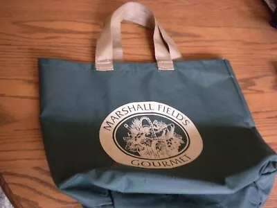 Marshall Field’s Gourmet Plastic Tote Shopping Bag Nylon Handles Green Basket • $21.99