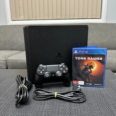 $199 • Buy Sony Playstation 4 Ps4 Slim Console 1tb With Game A 2 Controls