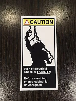 Raiden Caution Electrical Shock Fatality Vinyl Sticker Mortal Kombat Arcade • $4.90