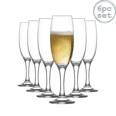 6x Empire Champagne Flutes Stemware Glasses Prosecco Sparkling Wine 220ml • $24.80