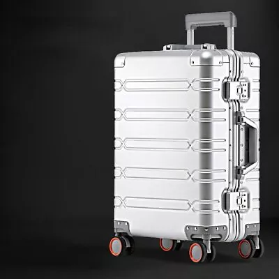 All Aluminum-Magnesium Alloy Travel Suitcase Men'S Business Rolling Luggage On W • $179.99