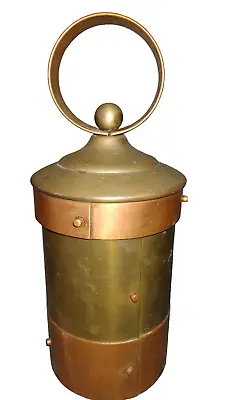 Vintage Rustic Cabin Copper Brass Metal Kitchen Hearth Mantel Container 10  • $39.99