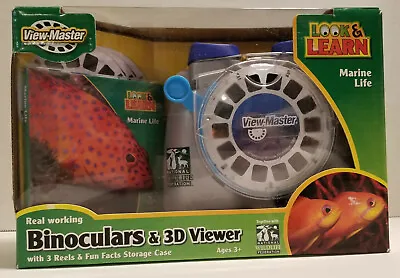 MARINE LIFE View-Master BINOCULARS & 3D VIEWER GIFT SET With 3 Reels NEW SEALED • $27.99
