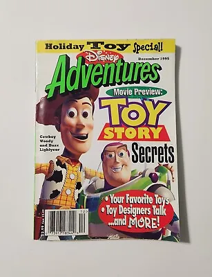 $9.95 • Buy Disney Adventures Magazine December 1995 Cowboy Woody & Buzz Lightyear No Label
