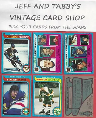 $1 • Buy 1979-80 Topps Hockey Base & Stickers See Drop Down Menu