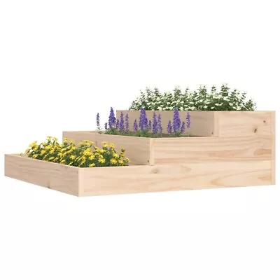 Itzcominghome 3 Tier Wooden Raised Planter Vegetable Garden Bed Brown Outdoor 78 • £44.99