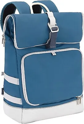 Babymoov Le Sancy Extendable Changing Backpack In Blue Water Repellent Fabric • £49.95