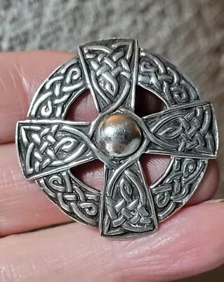 Vintage Celtic Scottish Silver Brooch John Hart Iona Edinburgh  Hallmark • £30