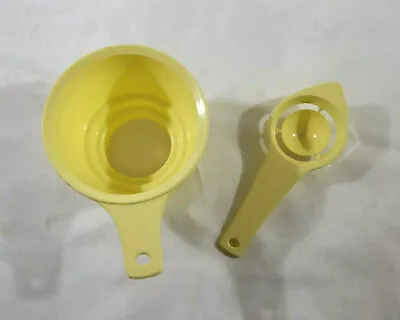 Vintage EKCO Yellow Plastic Canning Funnel And Egg Separator • $21.72