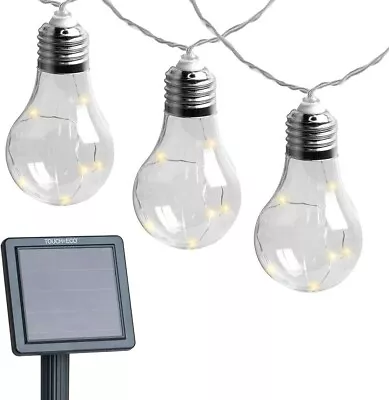 Touch Of ECO Early Edison - 10 Solar LED Victorian Edison Bulb String Lights • $15.99