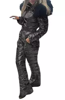 $85.49 • Buy Aurgelmir Women Winter Bodysuit Ski Suit Fur Collar Coat Ski Jumpsuit Snowsuit
