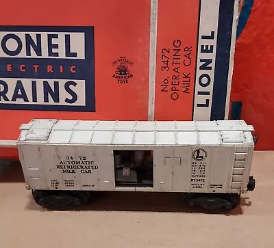 Lionel Automatic Milk Car 3472 And Metal Milk Stand W/ Orig. Box! • $19.69