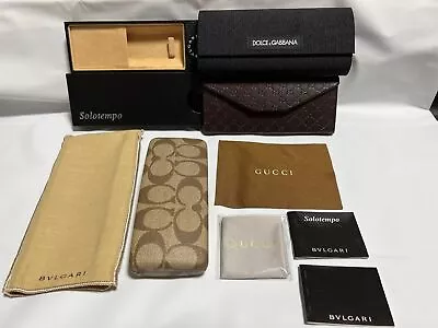 DOLCE And GABBANA BVLGARI And COACH Glasses Hard Case Cleaner Set -f0601- • $88.62