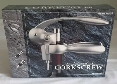 £14.99 • Buy Professional Lever Corkscrew Bottle Stopper Pourer Foil Cutter Extra Screws USA