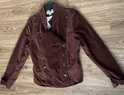 Marrakech Anthropology Brown Jacket Double-breasted Military Style Size L  • $34.99
