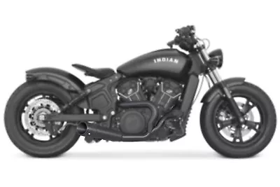 Combat 2-1 Full Exhaust System Shorty Pitch Black Indian Scout 15-23 • $1044.99