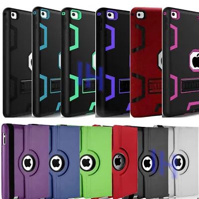 For IPad Mini 4/5 360 Leather Shockproof Military Heavy Duty Stand Case Cover   • $10.67