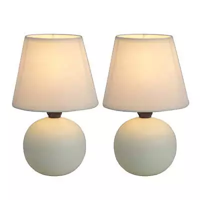 Mini Ceramic Globe Table Lamp 2 Pack Set • $24.60