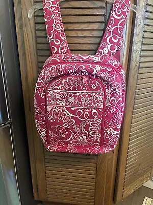 VERA BRADLEY LAPTOP BACKPACK  TRAVEL TWIRLY BIRDS PINK Pre-owned • $15