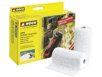 NOCH 60980 - G 0 H0 H0E H0M Tt NZ Modelling Plaster Fabric 2 Rolls Per • £11.17