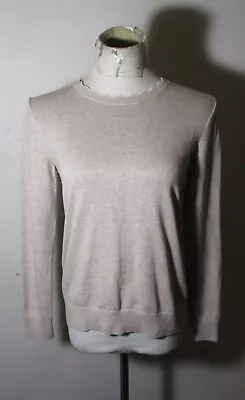 Women's BANANA REPUBLIC Light Taupe Scallop Collar Sweater Size S • $22.40