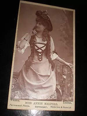 Cdv Old Photograph Actress Annie Halford By Walery London C1890s • £19.99