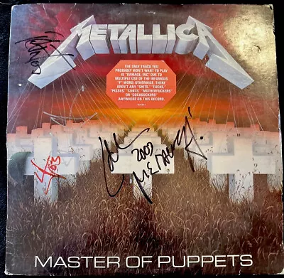 Metallica Master Of Puppets RARE Auto Vinyl 1986  Elektra/Asylum Records Notes  • $1999.99