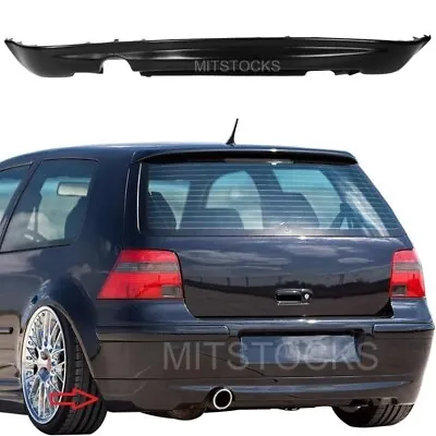 For 1999-2005 Mk4 Golf / Gti 25ae Style Pu Black Add-on Rear Bumper Lip Spoiler • $198.88