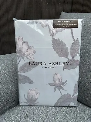 New Laura Ashley Fleurie Jacquard King Duvet Cover And Pillowcases RRP £155 • £50