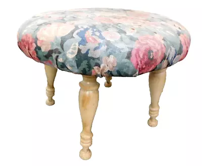 CUTE! Vintage 1970s Shabby Turned Legs Country Town Round Footrest Footstool • $28.90