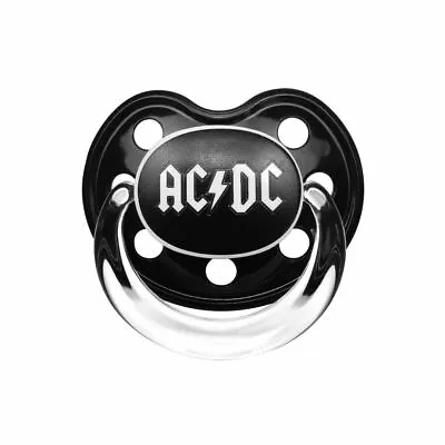 AC/DC (Logo) Black Baby's Dummy Soother AC/DC Baby Soother Dummy • £12.95