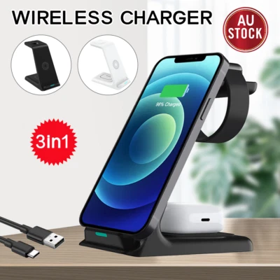 $8.99 • Buy Wireless Charger Dock Charging Station For Apple Watch IPhone14 13 12 11 XS AU