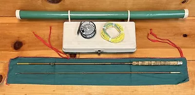 Vintage Abercrombie & Fitch Banty Fly Rod Set Hardy Flyweight Silent Check Reel • $749.95