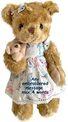 £19.99 • Buy Personalised Jointed Teddy Bear Baby Birthday Flower Girl Christening Bridesmaid