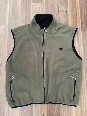 Champion Gilet Vest Body Warmer Olive Green Size M • £14.99