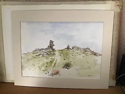 ORIGINAL Watercolour Painting Mounted Dartmoor • £25