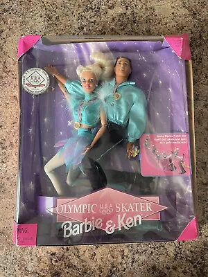 NEW 1997 Olympic Skater Barbie & Ken Dolls Set  #18726 DAMAGED BOX • $14.99