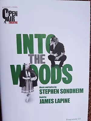 £4.50 • Buy Into The Woods Programme, Regents Park Open Air Theatre, 2010