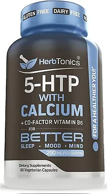 $110.97 • Buy High Strength 5 HTP 200 MG Supplement With Calcium + B6 Cofactor Promotes 