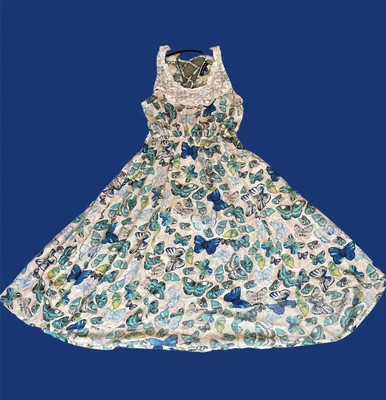 £12 • Buy QED London Size 10 Butterfly Print High Low Dress