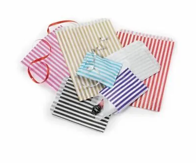 £2.49 • Buy CANDY STRIPE PAPER BAGS SWEET FAVOUR BUFFET GIFT SHOP PARTY Small Medium Large
