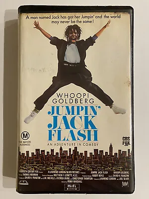 Jumping Jack Flash [VHS] CBS Fox Video 1986 Whoopi Big Box Ex-Rental Tape! • $29.95